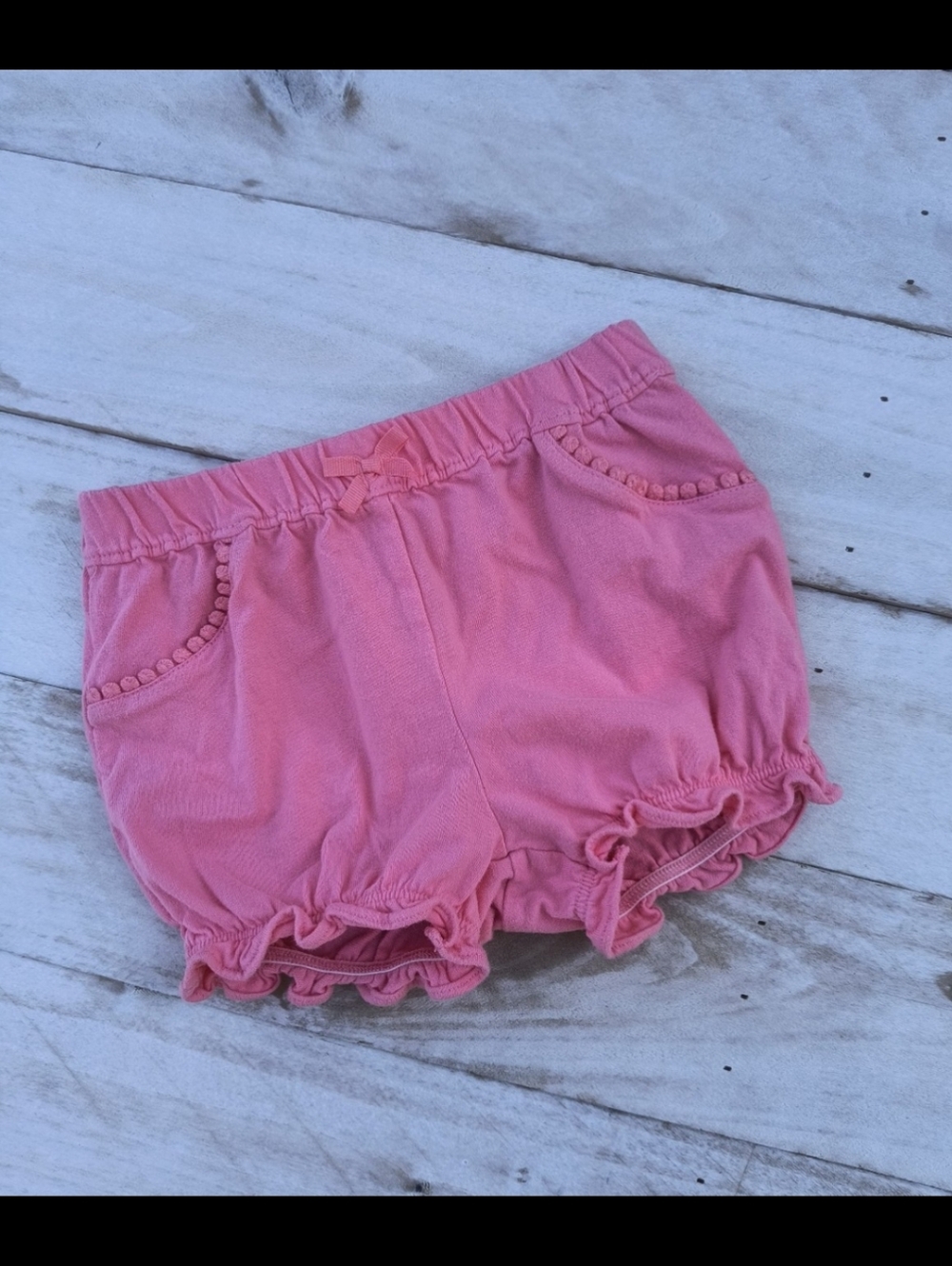 Carter's Baby Girls Pink Ruffle Shorts Bloomer Style Size 18 Months